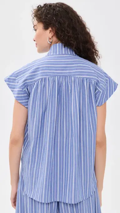 Secular Trinity Top Indigo tripe | Thumbnail 3 Secular Trinity Top Indigo tripe | Thumbnail 3