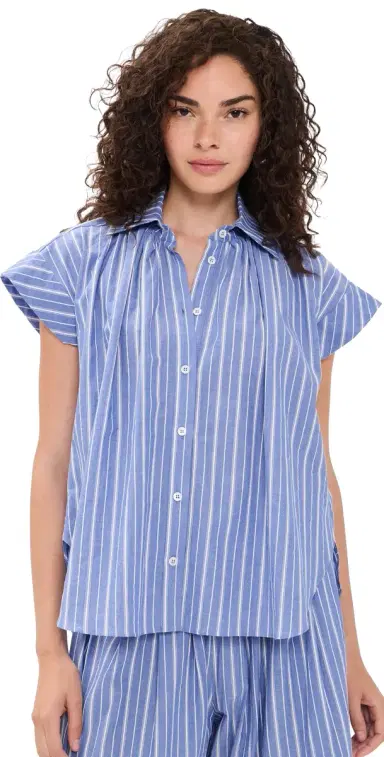 Secular Trinity Top Indigo tripe | Thumbnail 1 Secular Trinity Top Indigo tripe | Thumbnail 1