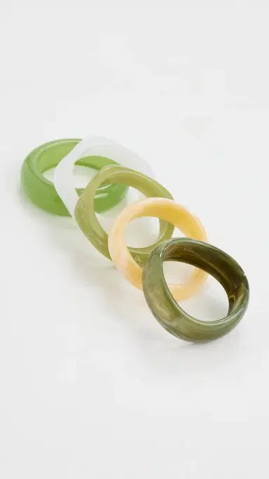 Luv AJ The Formentera Bangle Set Green | Thumbnail 4 Luv AJ The Formentera Bangle Set Green | Thumbnail 4