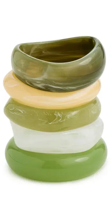 Luv AJ The Formentera Bangle Set Green | Thumbnail 1 Luv AJ The Formentera Bangle Set Green | Thumbnail 1