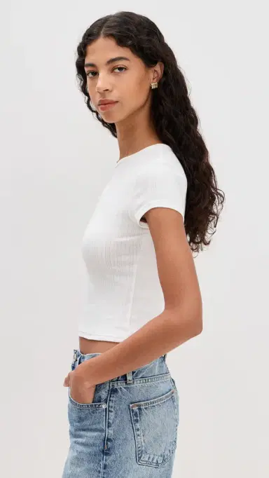 Free People Wait A inute Baby Tee Oatmeal | Thumbnail 4 Free People Wait A inute Baby Tee Oatmeal | Thumbnail 4