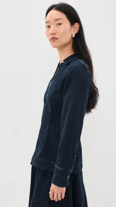 ALIGNE Tilly Denim Zip Jacket Blue Black | Thumbnail 4 ALIGNE Tilly Denim Zip Jacket Blue Black | Thumbnail 4