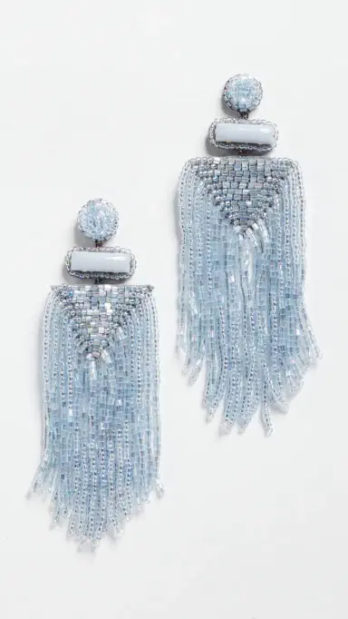 Deepa Gurnani Deepa by Jody Earrings Powder Blue One Size | Thumbnail 2 Deepa Gurnani Deepa by Jody Earrings Powder Blue One Size | Thumbnail 2