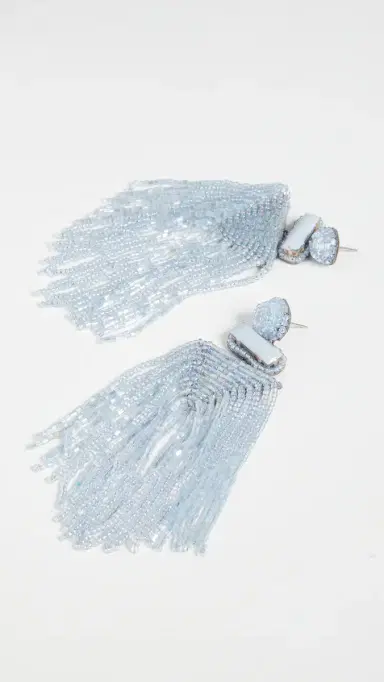 Deepa Gurnani Deepa by Jody Earrings Powder Blue One Size | Thumbnail 4 Deepa Gurnani Deepa by Jody Earrings Powder Blue One Size | Thumbnail 4