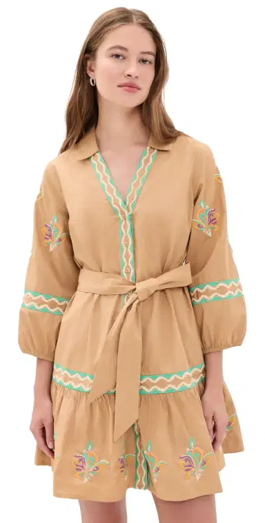 Shoshanna Ellery Dress Khaki/Multi | Thumbnail 1 Shoshanna Ellery Dress Khaki/Multi | Thumbnail 1