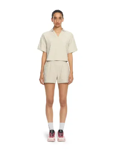 Off-White Terry Off Crop Polo | Thumbnail 2 Off-White Terry Off Crop Polo | Thumbnail 2