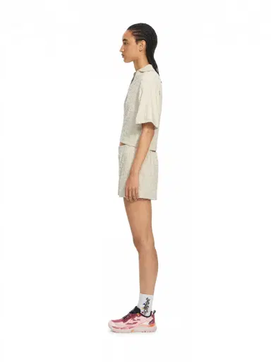 Off-White Terry Off Crop Polo | Thumbnail 3 Off-White Terry Off Crop Polo | Thumbnail 3