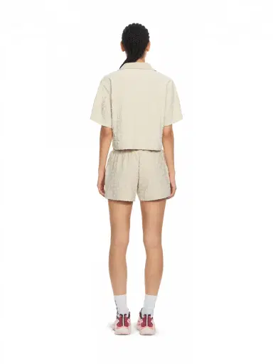 Off-White Terry Off Crop Polo | Thumbnail 4 Off-White Terry Off Crop Polo | Thumbnail 4