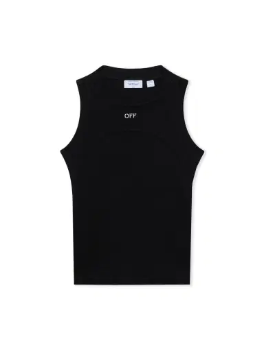 Off-White Off Stamp Rib Round Tank Top | Thumbnail 1 Off-White Off Stamp Rib Round Tank Top | Thumbnail 1