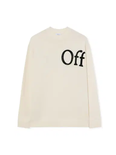 Off-White Bookish Shared Logo Knit Crewneck | Thumbnail 1 Off-White Bookish Shared Logo Knit Crewneck | Thumbnail 1
