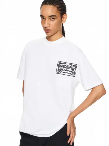 Off-White Embroidered Paisley Logo T-Shirt | Thumbnail 5 Off-White Embroidered Paisley Logo T-Shirt | Thumbnail 5