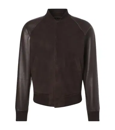 Tom Ford Leather and suede bomber jacket | Thumbnail 1 Tom Ford Leather and suede bomber jacket | Thumbnail 1