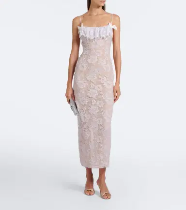 Alessandra Rich Ruffled sequined lace slip dress | Thumbnail 4 Alessandra Rich Ruffled sequined lace slip dress | Thumbnail 4