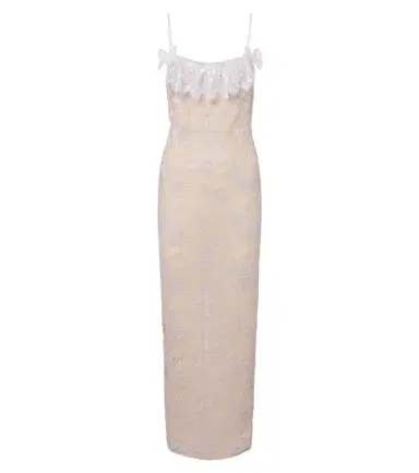 Alessandra Rich Ruffled sequined lace slip dress | Thumbnail 1 Alessandra Rich Ruffled sequined lace slip dress | Thumbnail 1