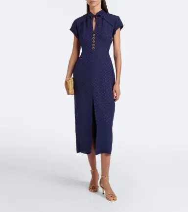 Alessandra Rich Silk jacquard midi dress | Thumbnail 2 Alessandra Rich Silk jacquard midi dress | Thumbnail 2