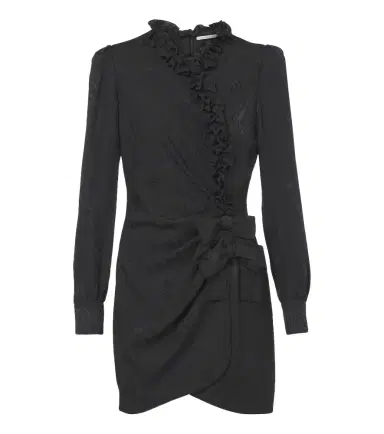 Alessandra Rich Bow-detail ruffled silk moiré minidress | Thumbnail 1 Alessandra Rich Bow-detail ruffled silk moiré minidress | Thumbnail 1