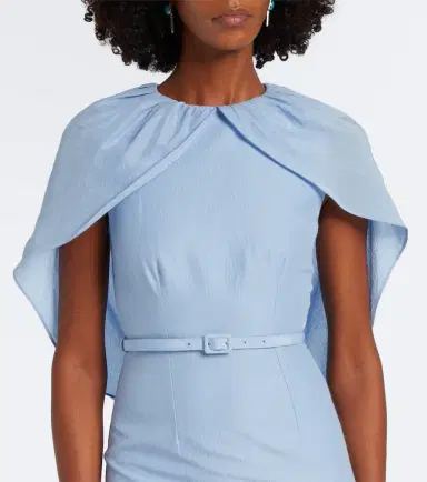 Roland Mouret Belted caped midi dress | Thumbnail 3 Roland Mouret Belted caped midi dress | Thumbnail 3