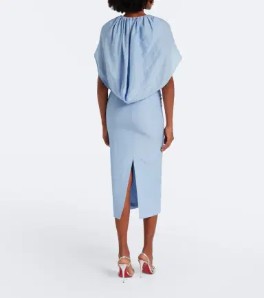 Roland Mouret Belted caped midi dress | Thumbnail 4 Roland Mouret Belted caped midi dress | Thumbnail 4