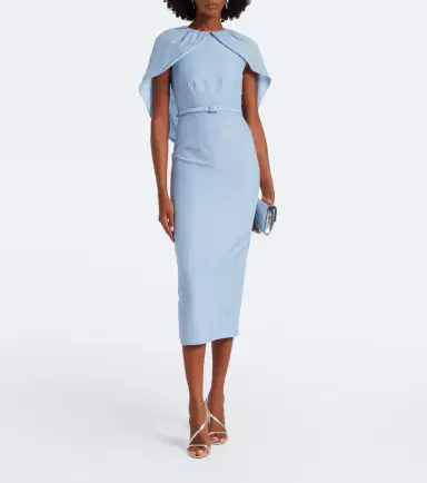 Roland Mouret Belted caped midi dress | Thumbnail 5 Roland Mouret Belted caped midi dress | Thumbnail 5
