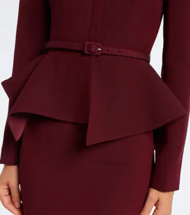 Roland Mouret Belted peplum wool and silk jacket | Thumbnail 3 Roland Mouret Belted peplum wool and silk jacket | Thumbnail 3