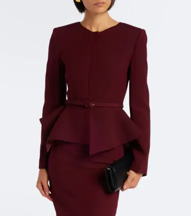 Roland Mouret Belted peplum wool and silk jacket | Thumbnail 4 Roland Mouret Belted peplum wool and silk jacket | Thumbnail 4
