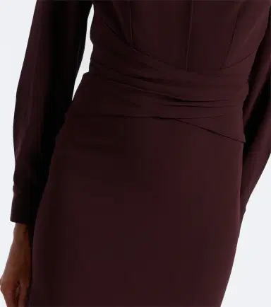 Roland Mouret Draped crêpe midi dress | Thumbnail 2 Roland Mouret Draped crêpe midi dress | Thumbnail 2