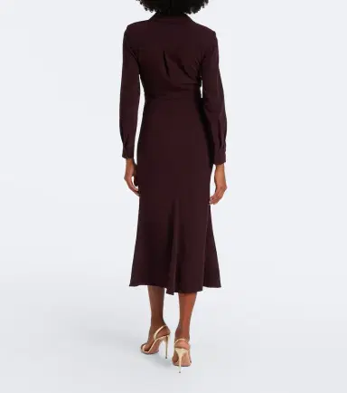 Roland Mouret Draped crêpe midi dress | Thumbnail 3 Roland Mouret Draped crêpe midi dress | Thumbnail 3