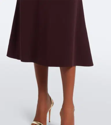 Roland Mouret Draped crêpe midi dress | Thumbnail 4 Roland Mouret Draped crêpe midi dress | Thumbnail 4