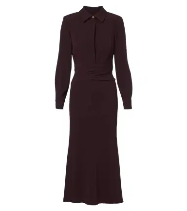 Roland Mouret Draped crêpe midi dress | Thumbnail 1 Roland Mouret Draped crêpe midi dress | Thumbnail 1