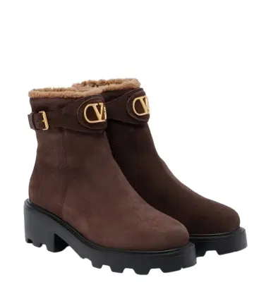 Valentino Garavani VLogo suede ankle boots | Thumbnail 1 Valentino Garavani VLogo suede ankle boots | Thumbnail 1
