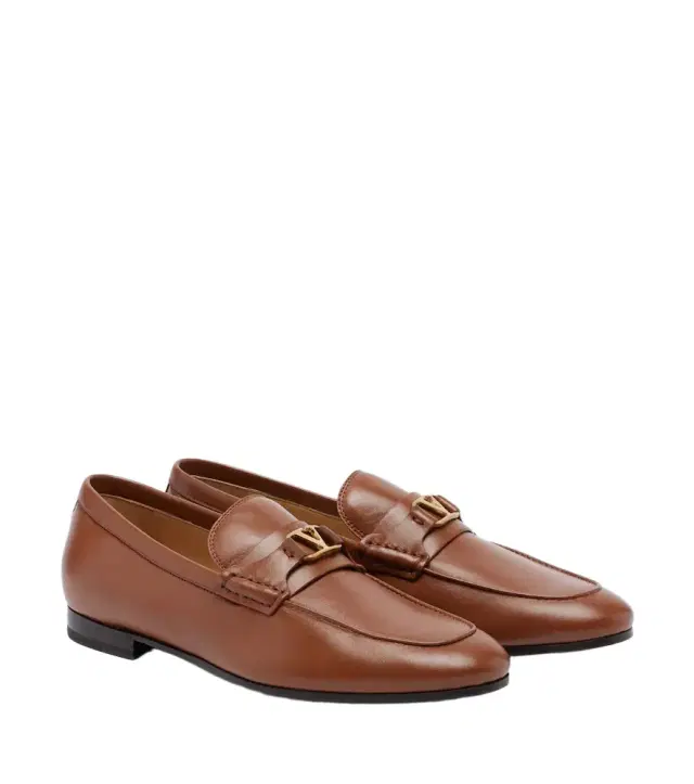 VLogo leather loafers VLogo leather loafers