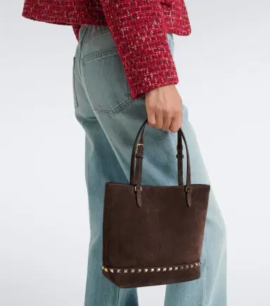 Valentino Garavani Rockstud Small suede top-handle bag | Thumbnail 7 Valentino Garavani Rockstud Small suede top-handle bag | Thumbnail 7