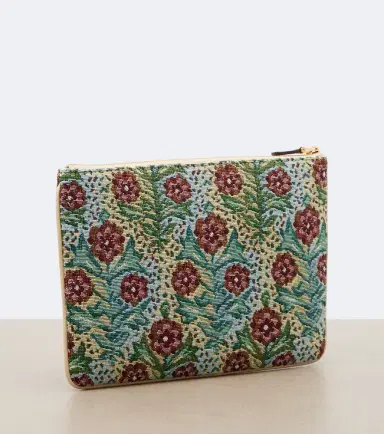 Valentino Garavani VLogo floral jacquard pouch | Thumbnail 4 Valentino Garavani VLogo floral jacquard pouch | Thumbnail 4
