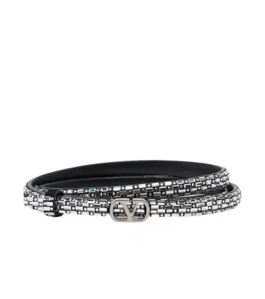Valentino Garavani VLogo embellished leather belt | Thumbnail 1 Valentino Garavani VLogo embellished leather belt | Thumbnail 1