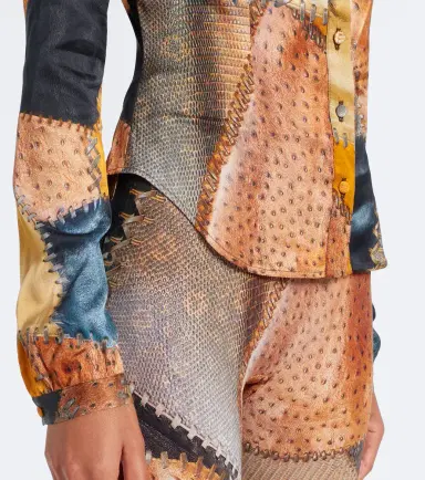 Roberto Cavalli Trompe l'ail silk shirt | Thumbnail 2 Roberto Cavalli Trompe l'ail silk shirt | Thumbnail 2