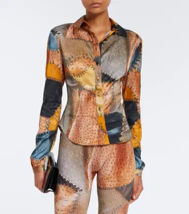 Roberto Cavalli Trompe l'ail silk shirt | Thumbnail 5 Roberto Cavalli Trompe l'ail silk shirt | Thumbnail 5