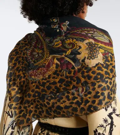 Etro Printed modal and cashmere scarf | Thumbnail 5 Etro Printed modal and cashmere scarf | Thumbnail 5