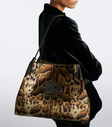 Etro Libra Large leopard-print velvet tote bag | Thumbnail 5 Etro Libra Large leopard-print velvet tote bag | Thumbnail 5