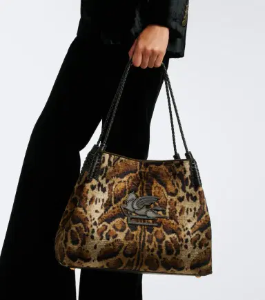 Etro Libra Large leopard-print velvet tote bag | Thumbnail 6 Etro Libra Large leopard-print velvet tote bag | Thumbnail 6
