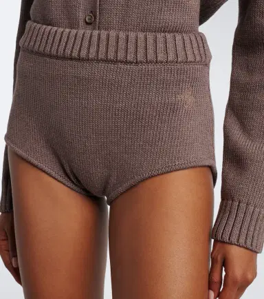 Magda Butrym Ribbed-knit cotton shorts | Thumbnail 4 Magda Butrym Ribbed-knit cotton shorts | Thumbnail 4