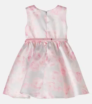 MONNALISA Baby floral belted dress | Thumbnail 3 MONNALISA Baby floral belted dress | Thumbnail 3