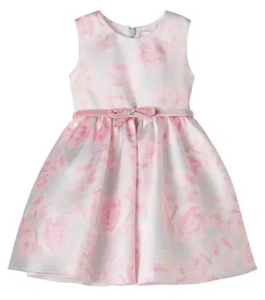 MONNALISA Baby floral belted dress | Thumbnail 1 MONNALISA Baby floral belted dress | Thumbnail 1
