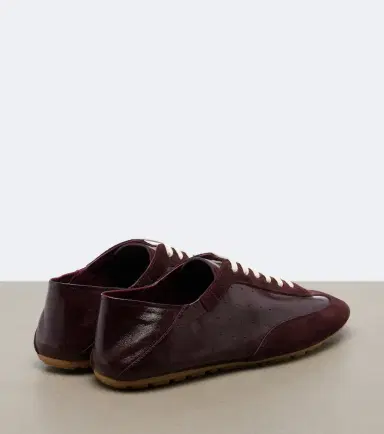 Saint Laurent Lewis suede-trimmed leather sneakers | Thumbnail 2 Saint Laurent Lewis suede-trimmed leather sneakers | Thumbnail 2