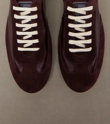 Saint Laurent Lewis suede-trimmed leather sneakers | Thumbnail 4 Saint Laurent Lewis suede-trimmed leather sneakers | Thumbnail 4
