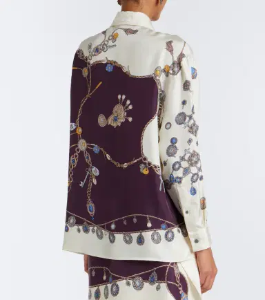 Versace Printed silk twill shirt | Thumbnail 2 Versace Printed silk twill shirt | Thumbnail 2