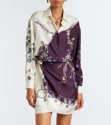 Versace Printed silk twill shirt | Thumbnail 6 Versace Printed silk twill shirt | Thumbnail 6