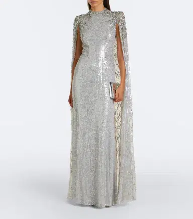 Jenny Packham Dakota embellished caped gown | Thumbnail 2 Jenny Packham Dakota embellished caped gown | Thumbnail 2