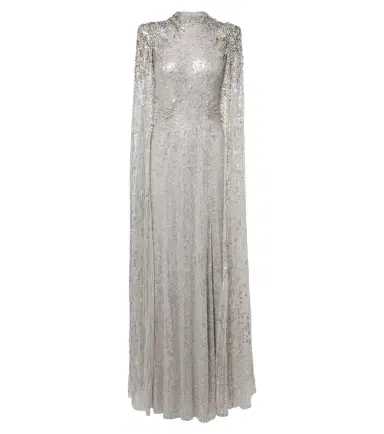 Jenny Packham Dakota embellished caped gown | Thumbnail 1 Jenny Packham Dakota embellished caped gown | Thumbnail 1