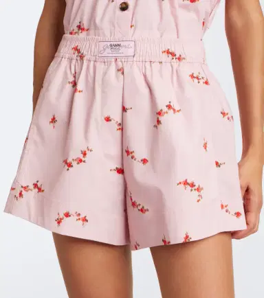 Ganni Floral cotton-blend poplin shorts | Thumbnail 4 Ganni Floral cotton-blend poplin shorts | Thumbnail 4