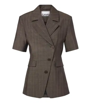 Ganni Striped wool blazer | Thumbnail 1 Ganni Striped wool blazer | Thumbnail 1